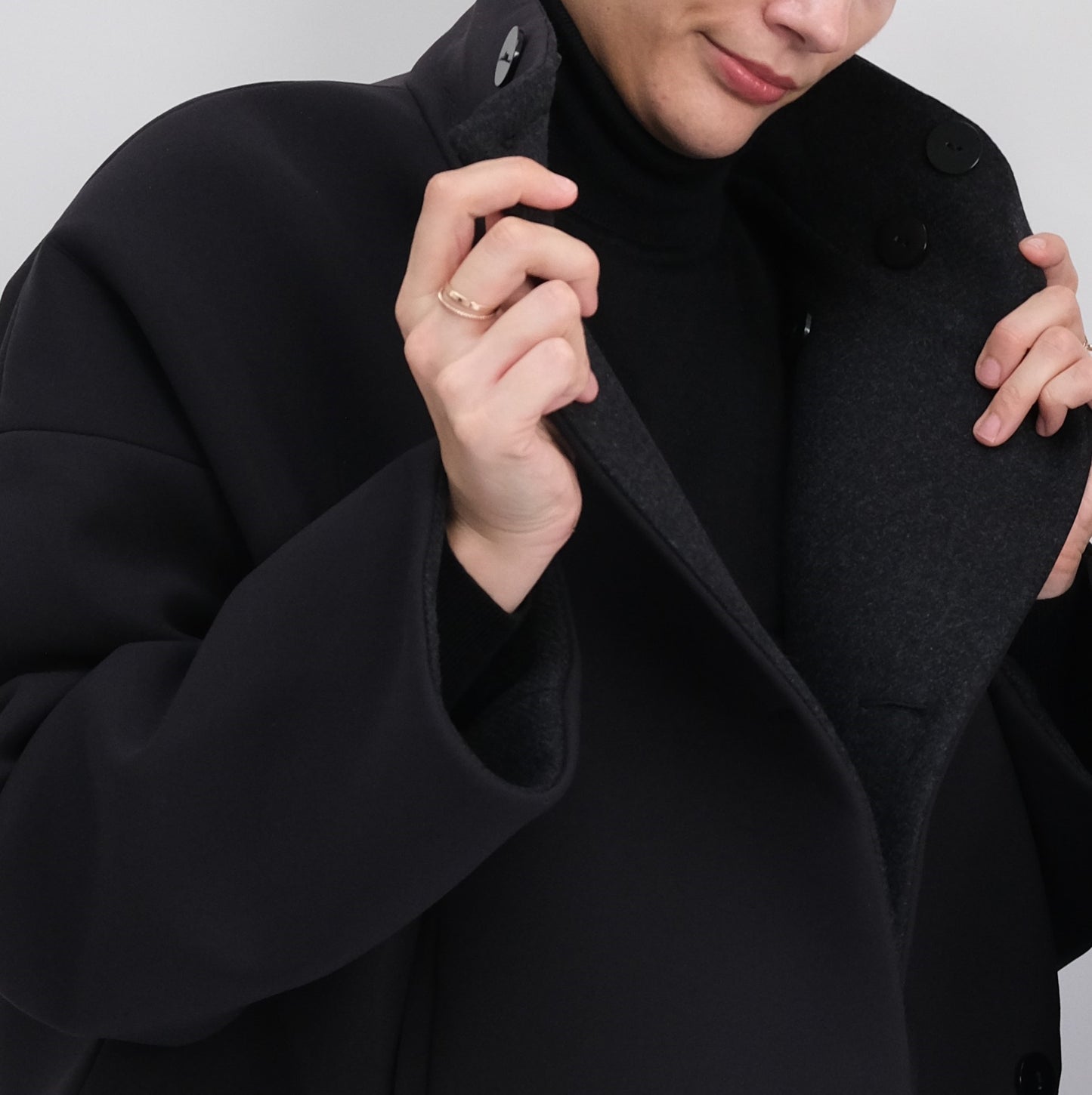 Manteau court réversible Recto-Verso