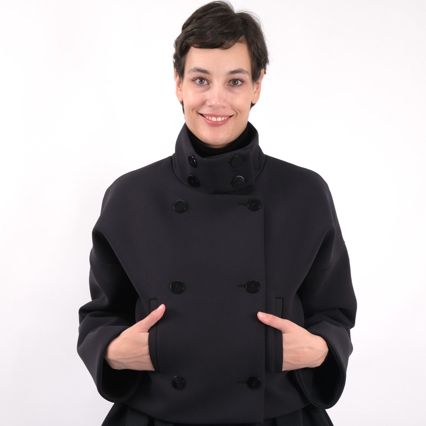 Manteau court réversible Recto-Verso