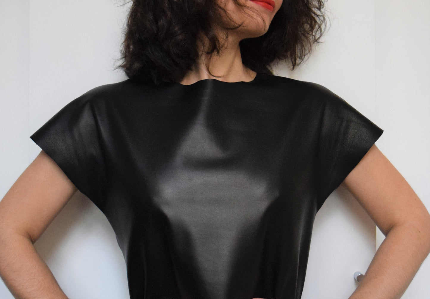 Tee-shirt Mila en agneau plongé